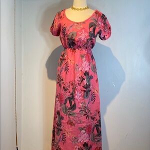 long sleeve brown dress Brown Floral Flock Long Sleeve Mini Dress main image 1